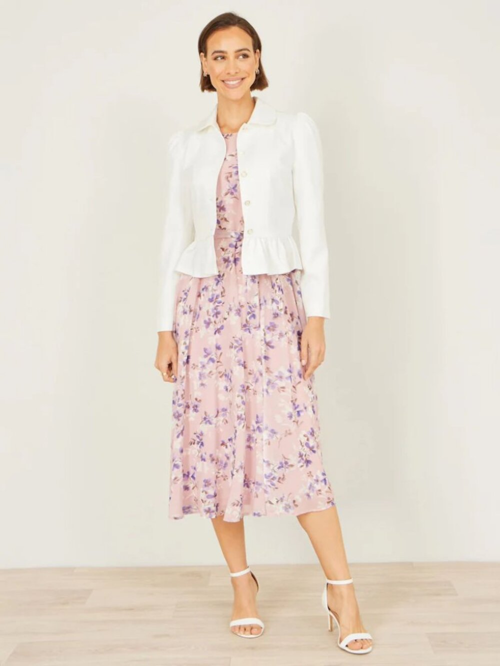 White Peplum Blazer